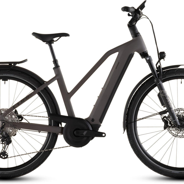 2026 Cube Cube Kathmandu Hybrid Exc 800 Trapeze Electric Hybrid Bikes In Cedar And Chrome
