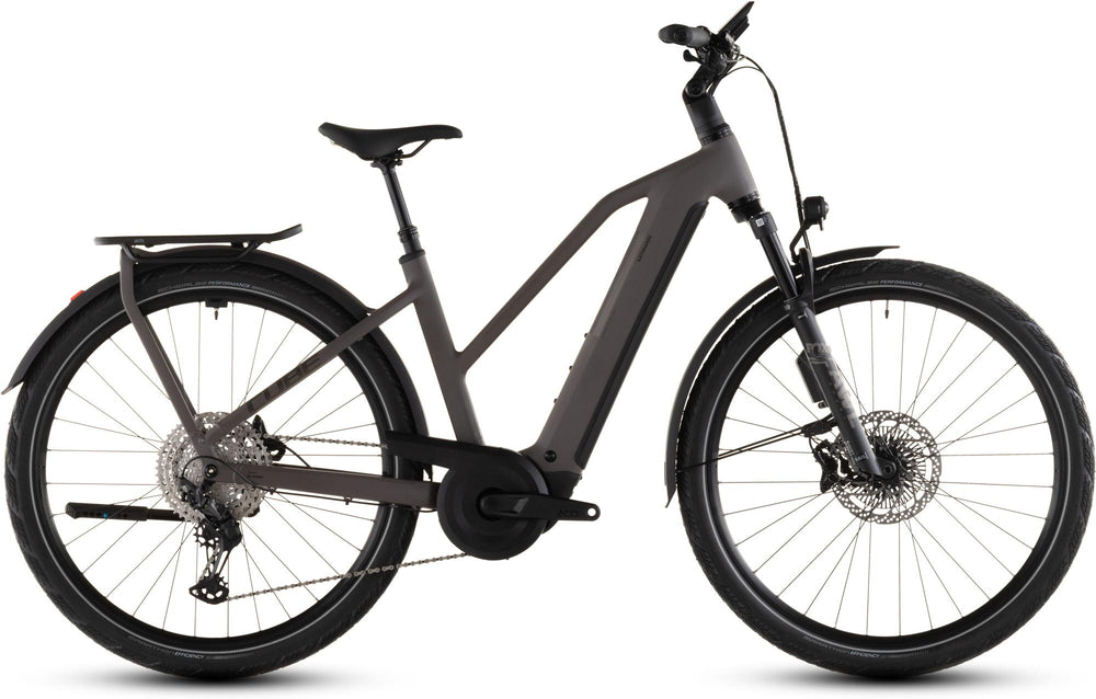 2026 Cube Cube Kathmandu Hybrid Exc 800 Trapeze Electric Hybrid Bikes In Cedar And Chrome