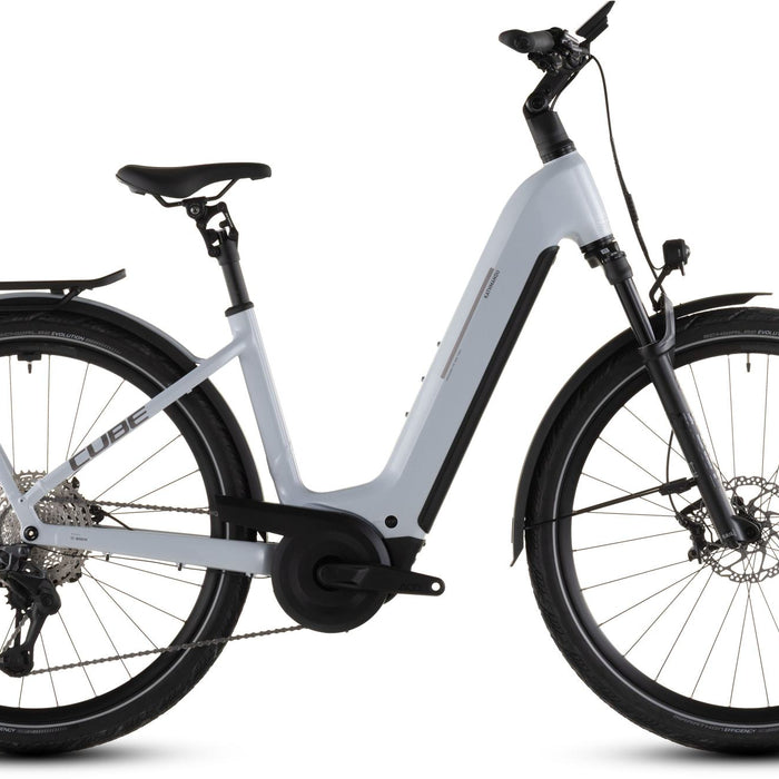 2026 Cube Cube Kathmandu Hybrid Slx 800 Easy Entry Electric Hybrid Bikes In Foggrey And Grey