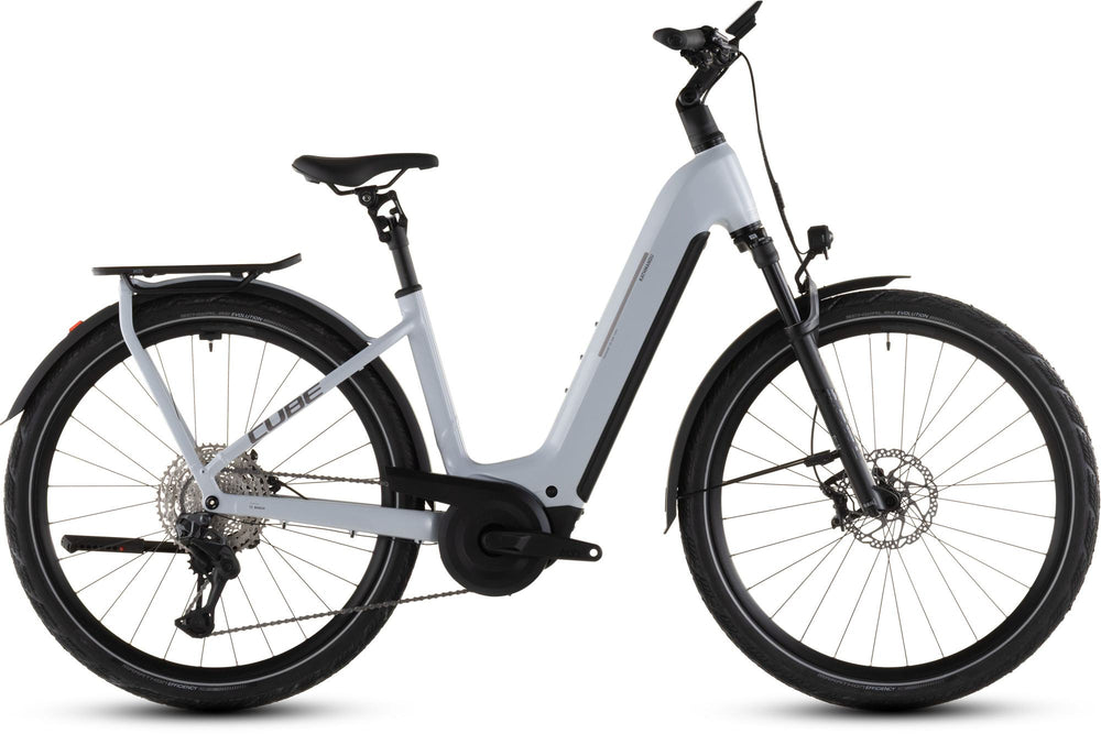 2026 Cube Cube Kathmandu Hybrid Slx 800 Easy Entry Electric Hybrid Bikes In Foggrey And Grey