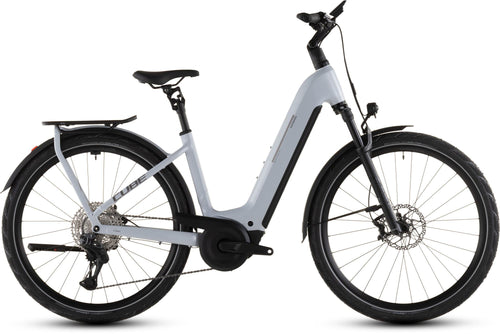 2026 Cube Cube Kathmandu Hybrid Slx 800 Easy Entry Electric Hybrid Bikes In Foggrey And Grey