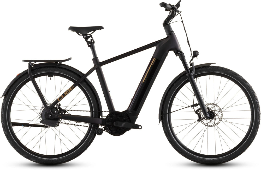 2026 Cube Cube Kathmandu Hybrid Comfort Slx 800 Electric Hybrid Bikes In Solareclipse And Gold