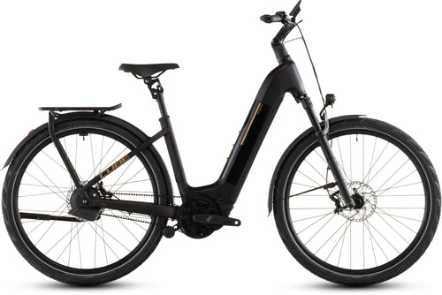 2026 Cube Cube Kathmandu Hybrid Comfort Slx 800 Easy Entry Electric Hybrid Bikes In Solareclipse And Gold