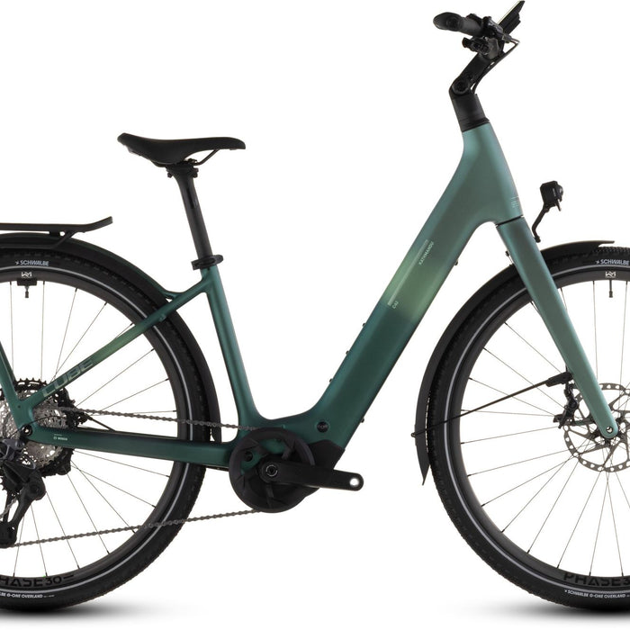 2026 Cube Cube Kathmandu Hybrid C:62 Slt 400X Easy Entry Electric Hybrid Bikes In Seafoam And Chrome