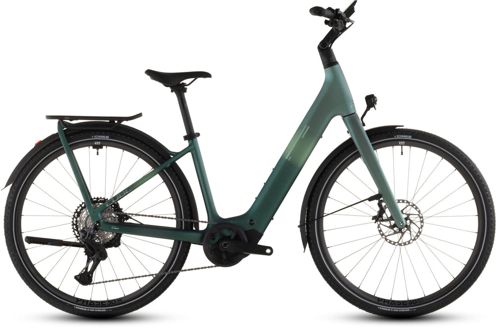 2026 Cube Cube Kathmandu Hybrid C:62 Slt 400X Easy Entry Electric Hybrid Bikes In Seafoam And Chrome
