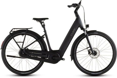2026 Cube Cube Supreme Hybrid Comfort Pro 600 Easy Entry Electric Hybrid Bikes In Grey And Chrome