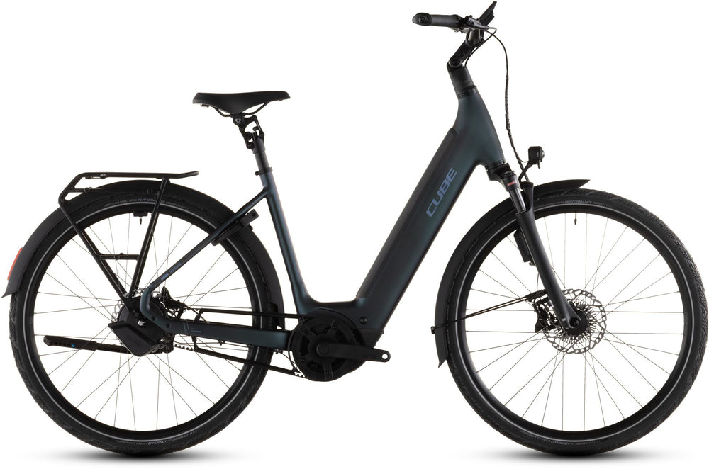 2026 Cube Cube Supreme Hybrid Deluxe Slt 600 Easy Entry Electric Hybrid Bikes In Metalblue And Reflex