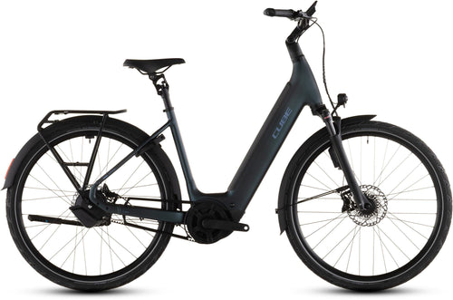 2026 Cube Cube Supreme Hybrid Deluxe Slt 600 Easy Entry Electric Hybrid Bikes In Metalblue And Reflex