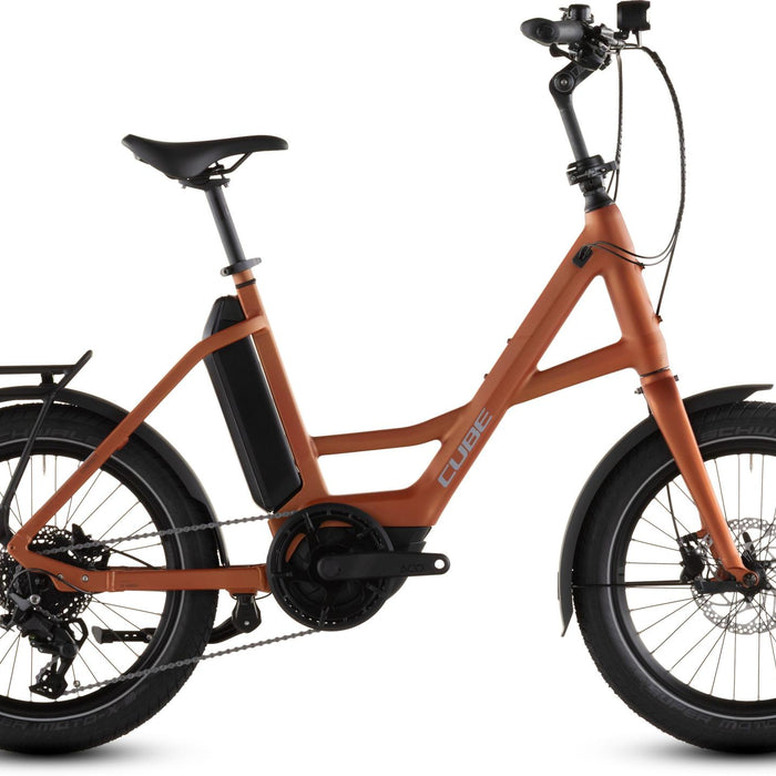 2026 Cube Cube Compact Hybrid 545 Electric Hybrid Bikes In Rustorange And Reflex
