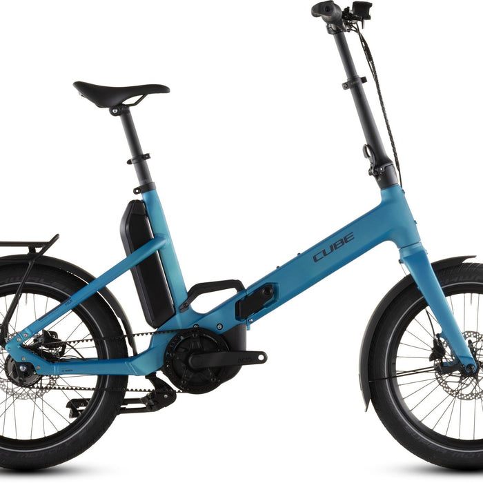 2026 Cube Cube Fold Hybrid Comfort 545 Electric Hybrid Bikes In Azure And Reflex