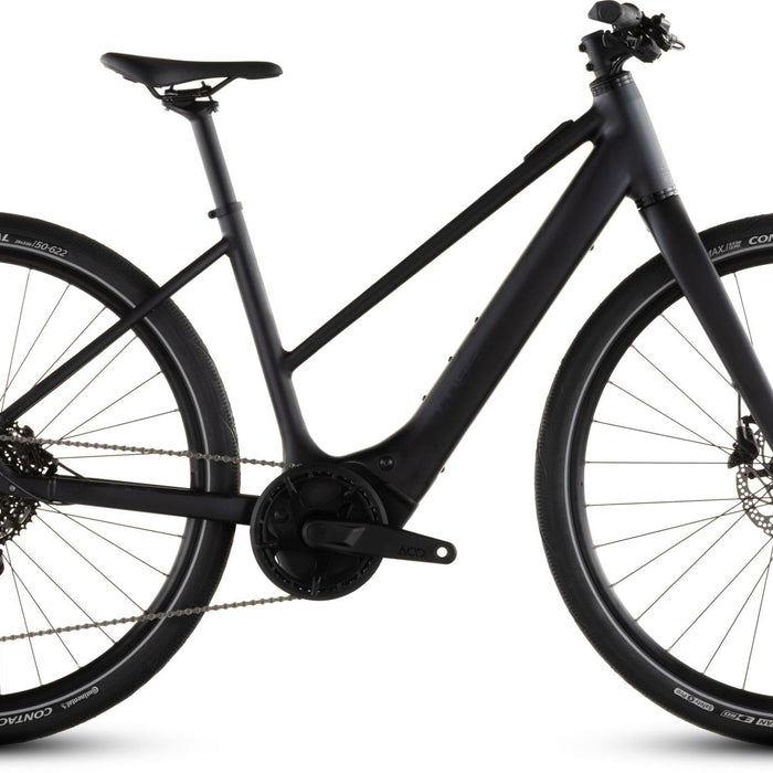 2026 Cube Cube Editor Hybrid Pro 400X Trapeze Electric Hybrid Bikes In Coal And Prism