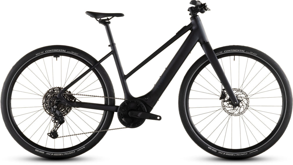 2026 Cube Cube Editor Hybrid Pro 400X Trapeze Electric Hybrid Bikes In Coal And Prism