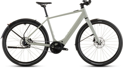 2026 Cube Cube Editor Hybrid Slx 400X Fe Electric Hybrid Bikes In Reedbeige And Chrome