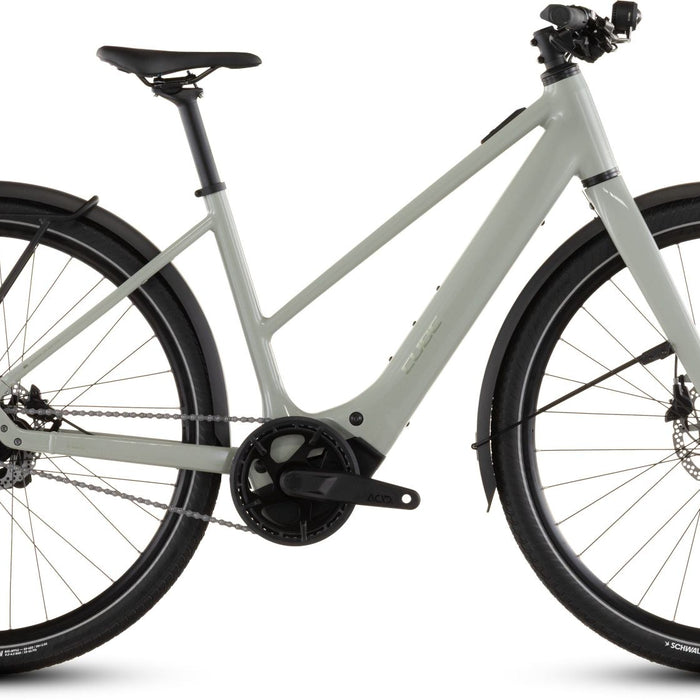 2026 Cube Cube Editor Hybrid Slx 400X Fe Trapeze Electric Hybrid Bikes In Reedbeige And Chrome