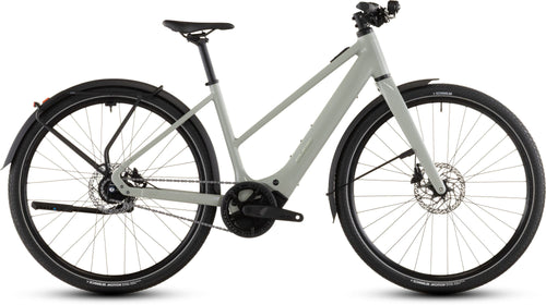 2026 Cube Cube Editor Hybrid Slx 400X Fe Trapeze Electric Hybrid Bikes In Reedbeige And Chrome