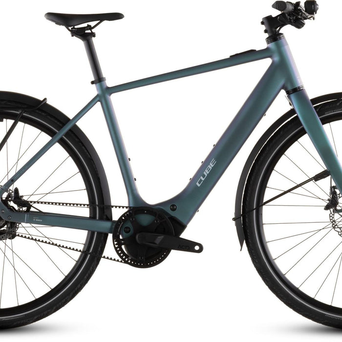 2026 Cube Cube Editor Hybrid Slt 400X Fe Electric Hybrid Bikes In Smaragdgrey And Prism