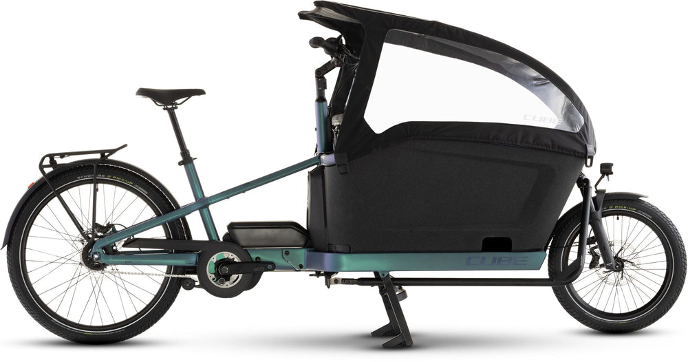 2026 Cube Cube Cargo Hybrid Comfort Pro Family 800 Electric Hybrid Bikes In Smaragdgrey And Reflex