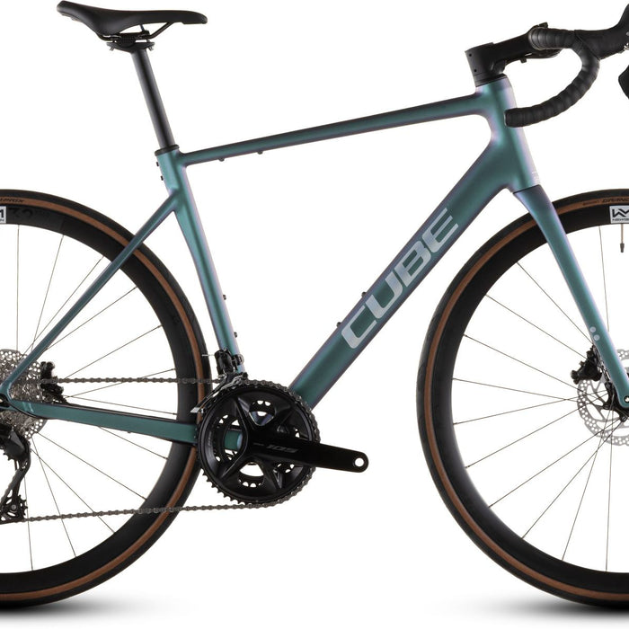 2026 Cube Cube Attain Slx Road Bike In Smaragdgrey And Prism