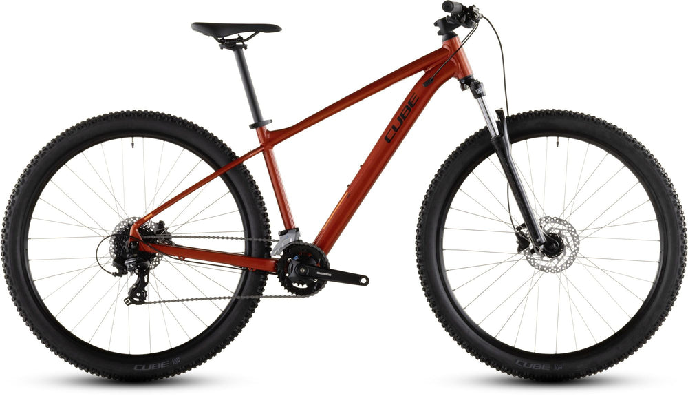 2026 Cube Cube Aim One Hardtail Mountain Bike In Sundowner And Black