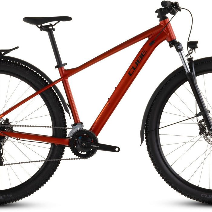 2026 Cube Cube Aim One Fe Hardtail Mountain Bike In Sundowner And Black