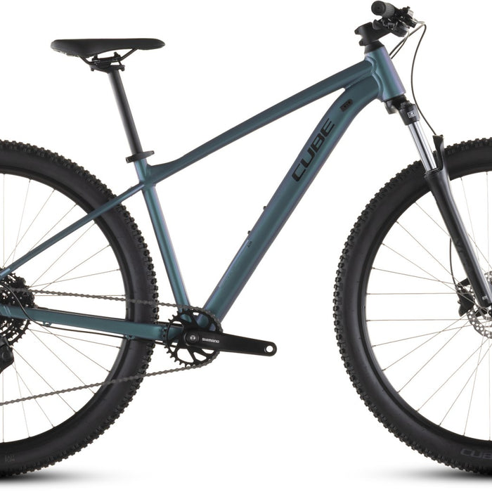 2026 Cube Cube Aim Pro Hardtail Mountain Bike In Smaragdgrey And Prism