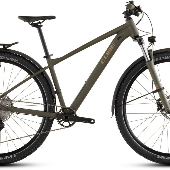 2026 Cube Cube Aim Slx Fe Hardtail Mountain Bike In Dustolive And Gold