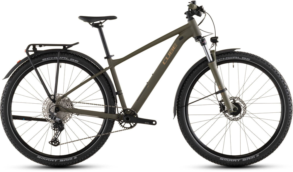 2026 Cube Cube Aim Slx Fe Hardtail Mountain Bike In Dustolive And Gold