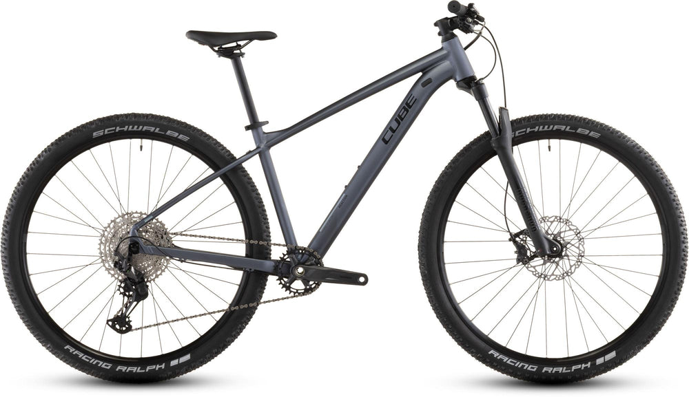 2026 Cube Cube Reaction Slx Hardtail Mountain Bike In Metallicgrey And Black