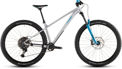 2026 Cube Cube Reaction Tm One Hardtail Mountain Bike In Rawmetal And Blue