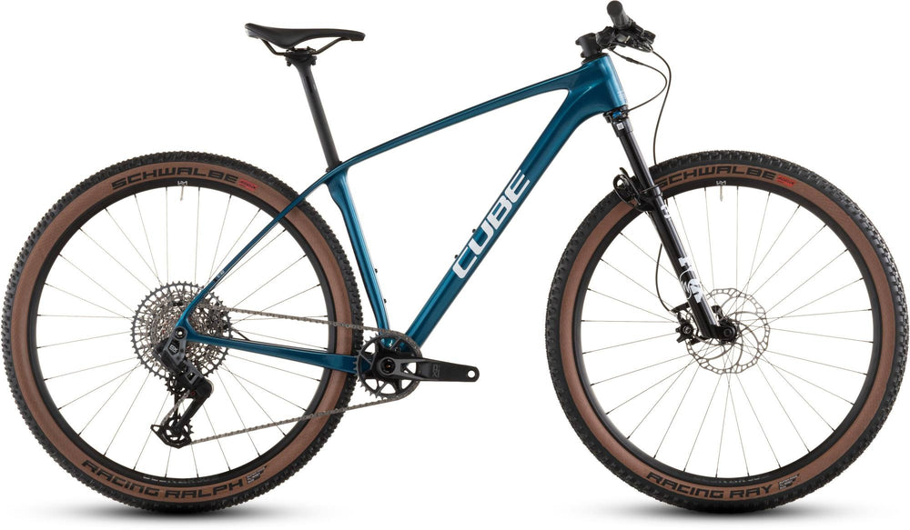 2026 Cube Cube Reaction C:62 Slx Hardtail Mountain Bike In Electricblue And White