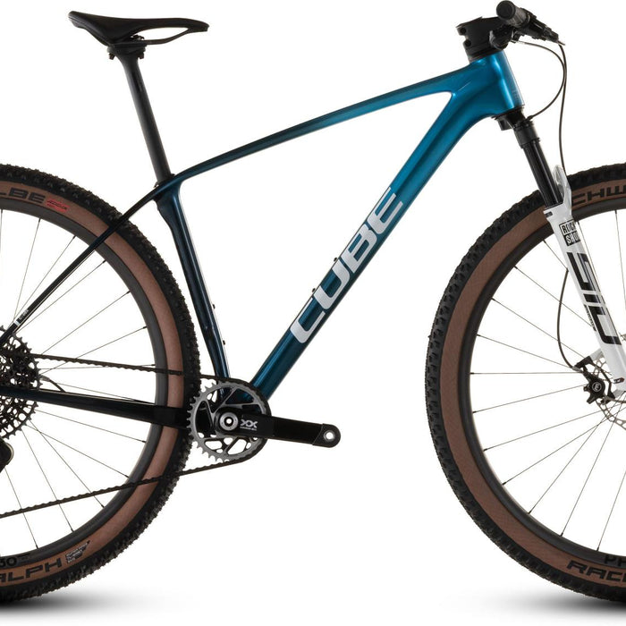 2026 Cube Cube Phenix C:68X Race Hardtail Mountain Bike In Chromeblue And Liquidblue