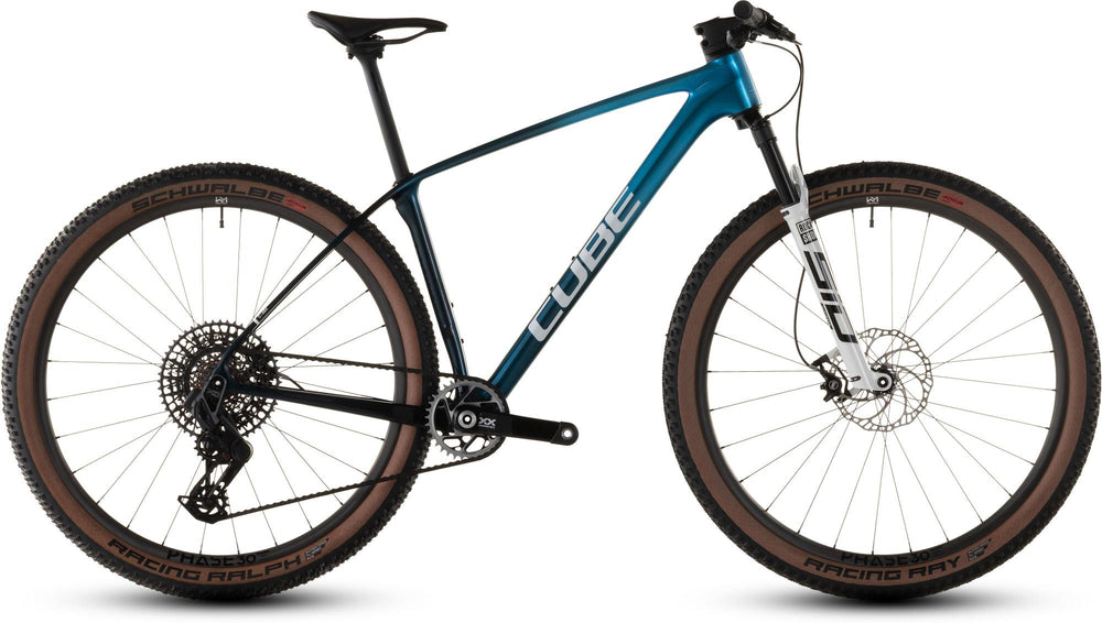 2026 Cube Cube Phenix C:68X Race Hardtail Mountain Bike In Chromeblue And Liquidblue