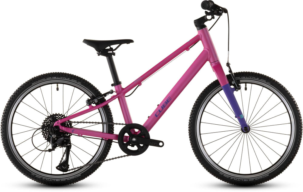 2026 Cube Cube Numove 200 Kids Bike In Fucsia And Plum