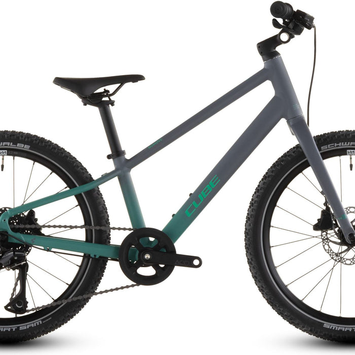 2026 Cube Cube Numove 200 Disc Kids Bike In Lavagrey And Coolgreen