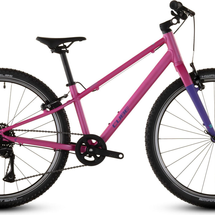 2026 Cube Cube Numove 240 Kids Bike In Fucsia And Plum