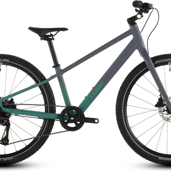 2026 Cube Cube Numove 240 Disc Kids Bike In Lavagrey And Coolgreen