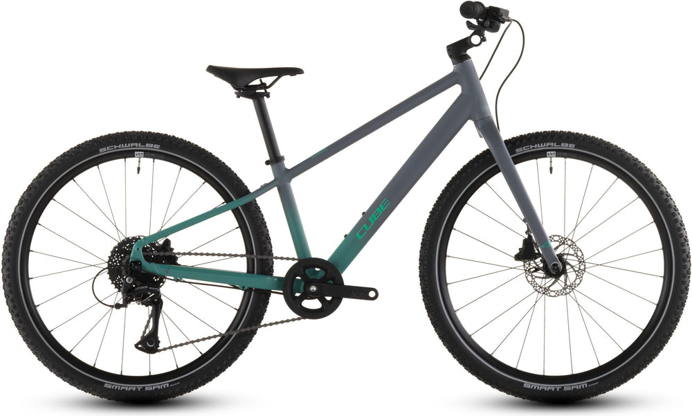 2026 Cube Cube Numove 240 Disc Kids Bike In Lavagrey And Coolgreen
