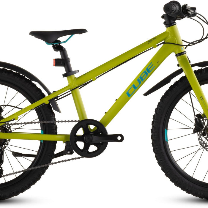 2026 Cube Cube Acid 200 Disc Fe Kids Bike In Lizard And Blue