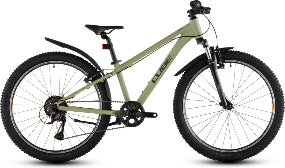 2026 Cube Cube Acid 240 Fe Kids Bike In Lightolive And Orange