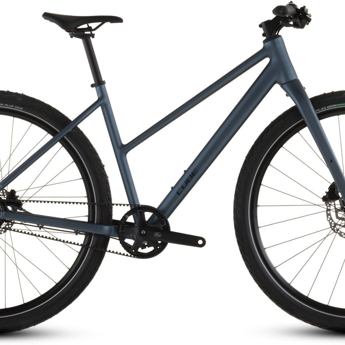 2026 Cube Cube Editor Pro Trapeze Hybrid Bike In Mineralblue And Chrome