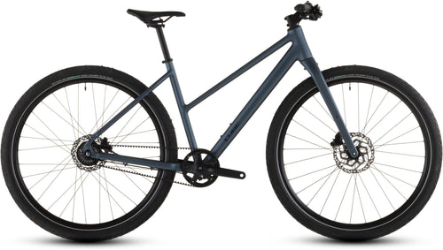 2026 Cube Cube Editor Pro Trapeze Hybrid Bike In Mineralblue And Chrome
