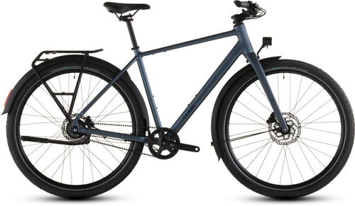 2026 Cube Cube Editor Pro Fe Hybrid Bike In Mineralblue And Chrome