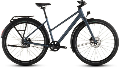 2026 Cube Cube Editor Pro Fe Trapeze Hybrid Bike In Mineralblue And Chrome