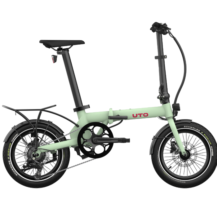 UTO Morning OG16 Electric Folding Bike in Sage Green