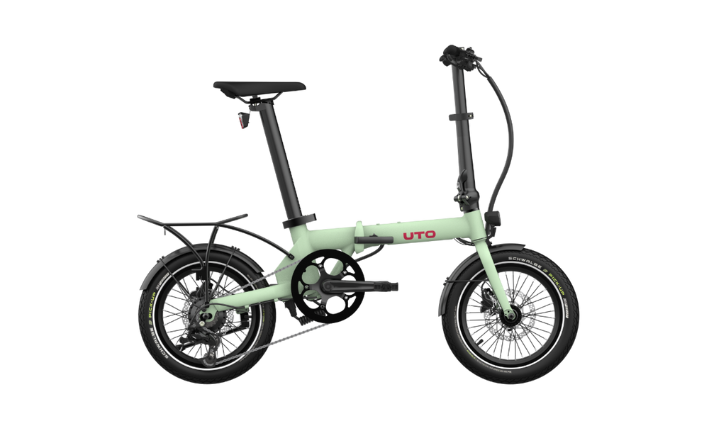 UTO Morning OG16 Electric Folding Bike in Sage Green