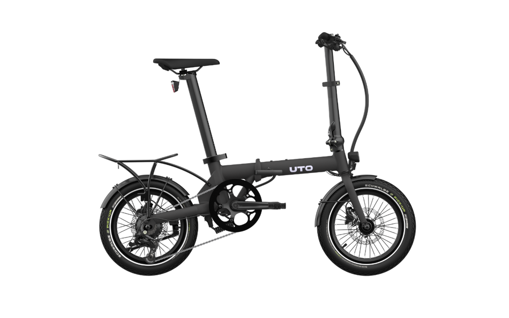 UTO Morning OG16 Electric Folding Bike in Onyx Black