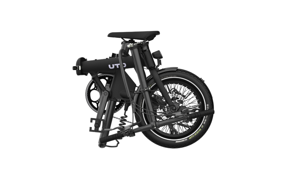 UTO Morning OG16 Electric Folding Bike in Onyx Black