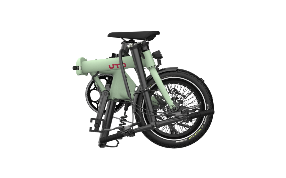 UTO Morning OG16 Electric Folding Bike in Sage Green