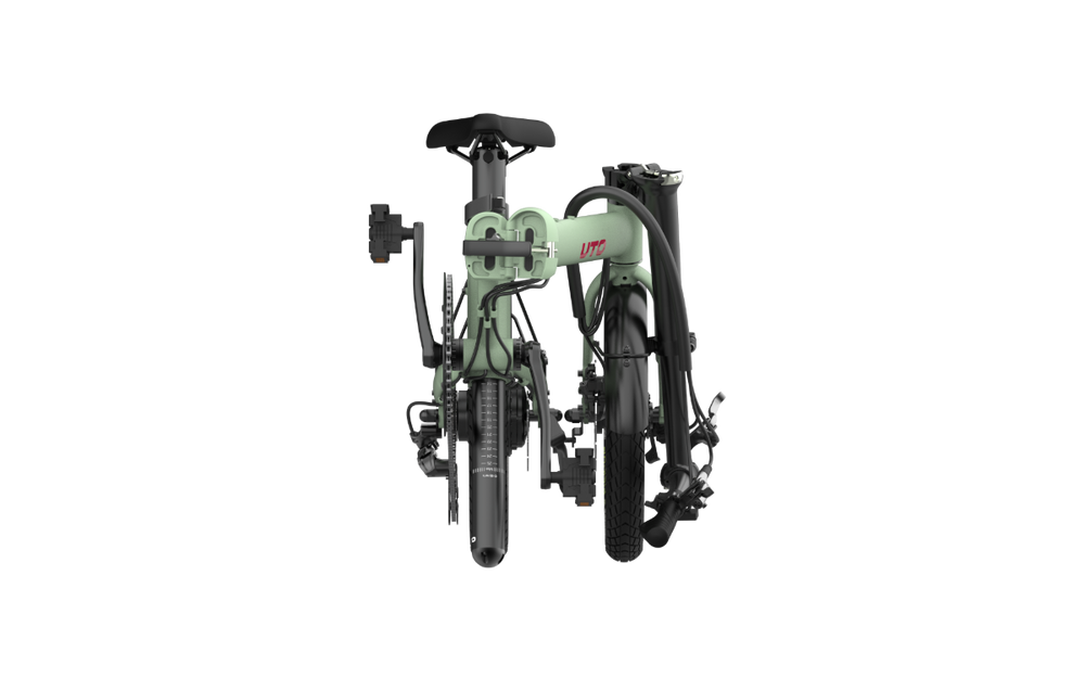 UTO Morning OG16 Electric Folding Bike in Sage Green