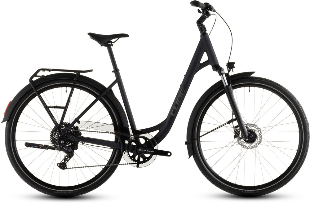2026 Cube Cube Touring One Easy Entry Hybrid Bike In Night And Chrome